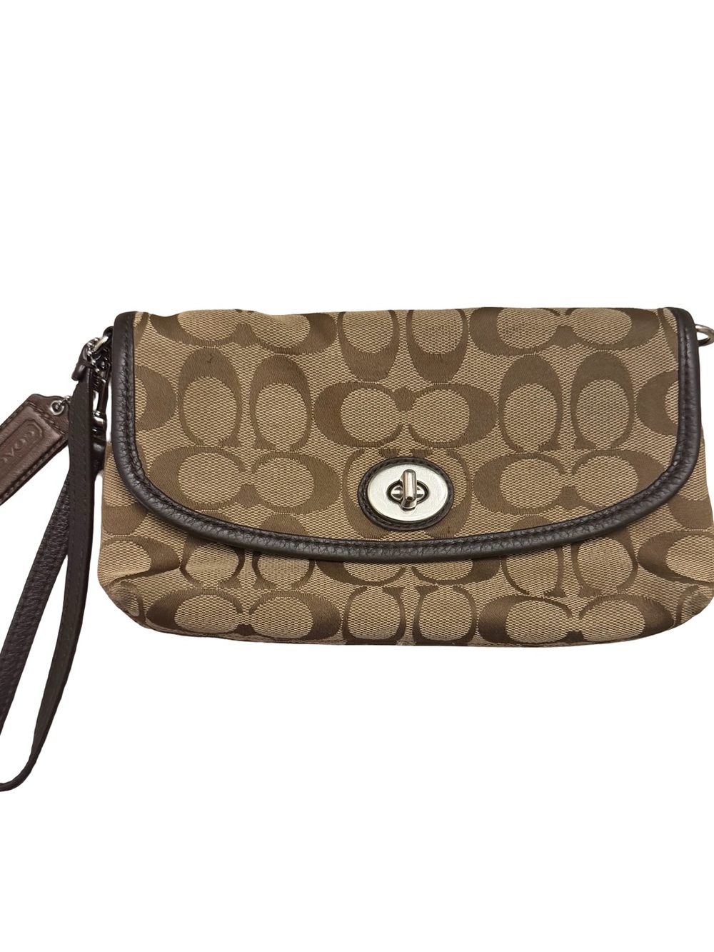 Y2K Vintage Coach - Brown Monogram Mini Bag wristlet
